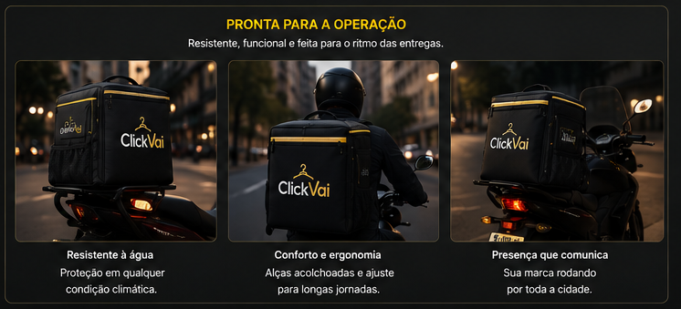 Entregador ClickVai com a mochila
